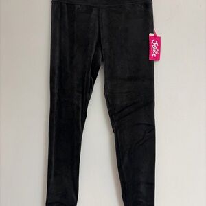 Justice New! Black Velvet Girls Leggings size 10-12